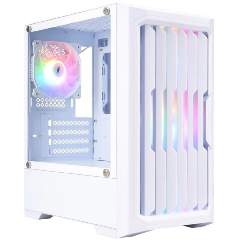 1STPLAYER BULLET HUNTER H2 White   mATX   4x120mm FRGB fans   H2-WH-4F1-W