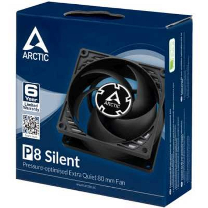 Фото  Case fan ARCTIC P8 Silent (Black/Black) - retail (ACFAN00152A)