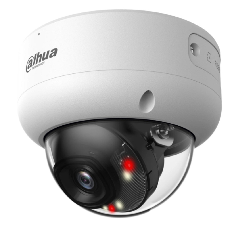 Фото  DAHUA DH-IPC-HDBW3249EP-AS-IL-0280B Уличная купольная IP-видеокамера 2Мп, 1/2.9” CMOS, объектив 2.8мм, видеоаналитика, микрофон, ИК 40м,LED 40м, IP67,