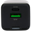 Фото  Cablexpert зарядное устройство 30Вт GaN, 3А, QC4.0/PD, 1xUSB, 1xType-C, черный, пакет (MP3A-PC-64)