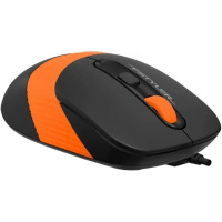 Фото  Мышь проводная A4Tech Fstyler FM10S black/orange (USB, оптическая, silent, 1600dpi, 3but) (FM10S USB ORANGE)