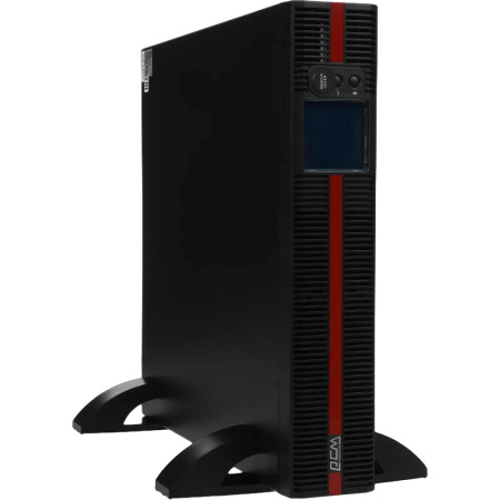 Фото  PowerCom Macan MRT-1500SE ИБП {Online, 1500VA / 1500W, Rack/Tower, IEC, LCD, Serial+USB, SNMPslot, подкл. доп. батарей} (1168817)