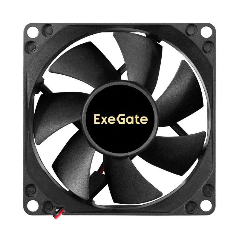 Фото  Exegate EX299875RUS Вентилятор 12В DC ExeGate ExtraSilent ES08025S2P (80x80x25 мм, Sleeve bearing (подшипник скольжения), 2pin, 1900RPM, 20dBA)
