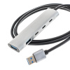 Фото  ORIENT CU-422A, разветвитель USB 3.2 Gen1 (5 Гбит/c), порты: 2xUSB-A + 1xUSB-C, 1 порт USB 2.0 USB-C, порт для доп.питания USB-C, алюм.корпус, кабель 