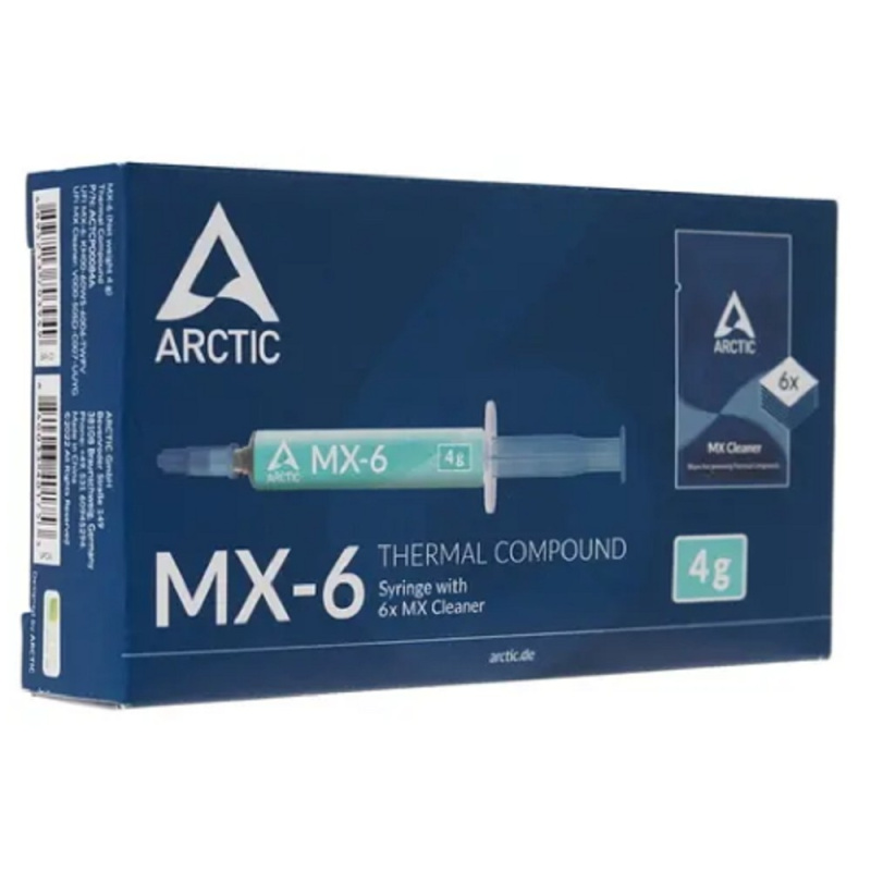 Фото  Термопаста MX-6 Thermal Compound 4-gramm with 6pcs MX Cleaner ACTCP00084A