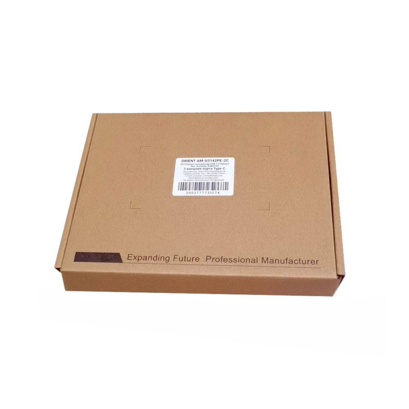 Фото  ORIENT AM-U3142PE-2С, Контроллер PCI-Ex4 v3.0, USB 3.2 Gen2, скорость до 10 Гбит/с, 2-port ext Type-C, ASM3142 chipset, разъем доп.питания, в комплект