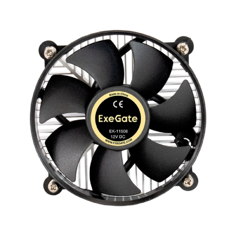Фото  Exegate EX286141RUS Кулер ExeGate EK-11508.PWM (Al, LGA1150/1151/1155/1156/1200, TDP 75W, Fan 90mm, PWM, 1200-2600RPM, Hydro bearing, 4pin, 11-24db, 2