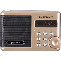 Фото  Perfeo мини-аудио Sound Ranger, УКВ+ FM, MP3 (USB/TF), USB-audio, BL-5C 1000mAh, шамп.золот (SV922AU) [PF_3185]