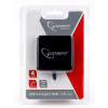 Фото  Gembird Разветвитель USB3.1 4xUSB, с доп.питанием (порт Type-C), кабель Type-C 19см, черный, коробка (UHB-C424)
