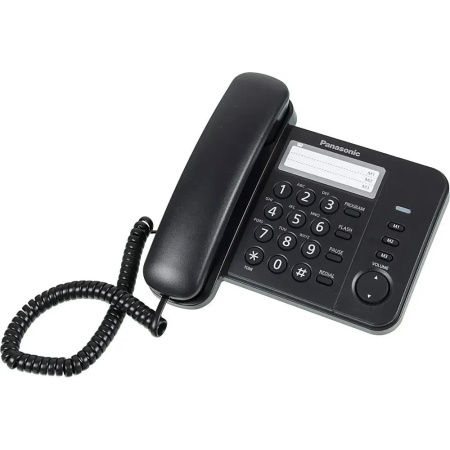 Фото  Panasonic KX-TS2352RUB (черный) {индикатор вызова,порт для доп. телеф. оборуд.,4 уровня громкости звонка}