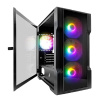 1STPLAYER Корпус TRILOBITE T3-G Black   mATX  TG   4x 120mm LED fans inc.   T3-G-BK-4F1