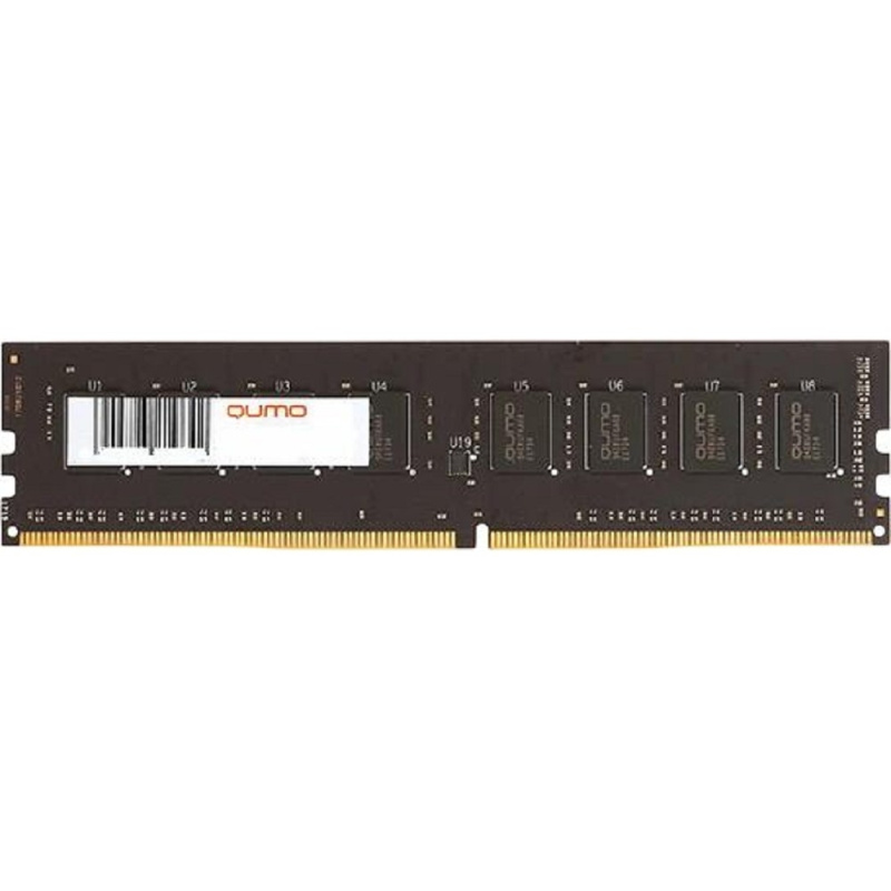 Фото  QUMO DDR4 DIMM 8GB QUM4U-8G3200NN22 PC4-25600, 3200MHz OEM 2Gx16 CL22 (4 чипа на плате) 288P 1,2V