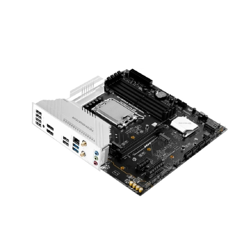 Фото  MAXSUN MS-Terminator B760M D5 WIFI 6E (Socket 1700, mATX, 4*DDR5(192Gb), DP/HDMI, 4*SATA3, 3*M.2, 1xPCI-E x16 /1xPCI-E x4/1xPCI-E x1,  6*USB 2.0,  2*U