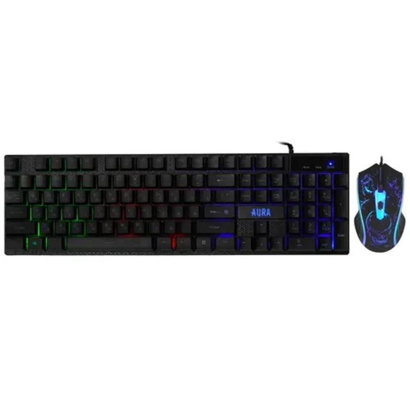 Фото  Defender Игровой набор Aura MKP-117 RU,Light [52117] {мышь+клавиатура+ковер}