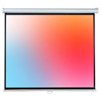 Фото  Lumien Eco Picture [LEP-100117] Настенный экран  142х200см (рабочая область 109х194 см) Matte White верх.кайма 30 см, восьмигранный корпус, возможност