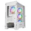 Фото  Powercase ByteFlow Micro White, Tempered Glass, 4х 120mm ARGB fans, ARGB HUB, белый, mATX  (CAMBFW-A4)