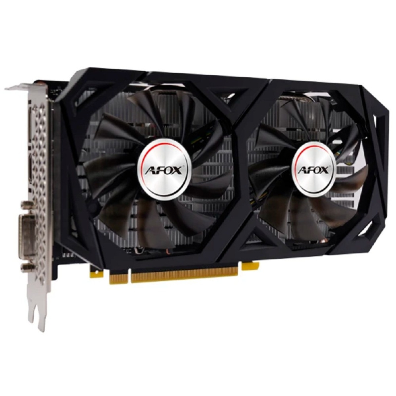 Фото  Видеокарта AFOX GTX1660TI 6Gb 192bit GDDR6 DP/DVI/HDMI  ATX Dual Fan (AF1660TI-6144D6H7-V4) RTL 