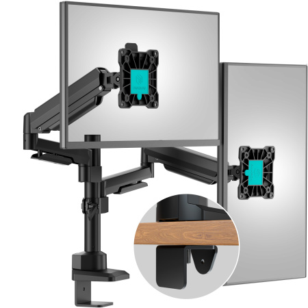 Фото  ONKRON G140 чёрный {Для двух экранов диагональю 13"-32" Допустимая нагрузка: 2х (1-8 кг (2.2 - 17.6 lbs)) VESA: 100x100, 75x75}