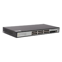 Фото  SNR-S5210G-24TX-2AC Управляемый коммутатор уровня 2+, 24 порта 10/100/1000Base-T, 4 порта 1/10G SFP+, Два встроенных БП ~220V AC