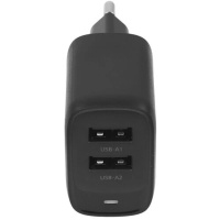 Фото  HOCO C141A/ Сетевое ЗУ/ 2 USB/ Выход: 12W/ Black