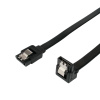 Фото  Cablexpert Кабель интерфейсный SATA Sata3 7pin / 7pin, угловой, защелка, 50см, черный, пакет (CC-SATAM-DATA90-BL-50CM)