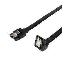 Фото  Cablexpert Кабель интерфейсный SATA Sata3 7pin / 7pin, угловой, защелка, 50см, черный, пакет (CC-SATAM-DATA90-BL-50CM)