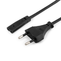 Фото  Cablexpert Кабель питания аудио/видео 0,5м, CEE 7/16 - C7, VDE, 2-pin, 2х0,75, черный, пакет (PC-184-VDE-0.5M)