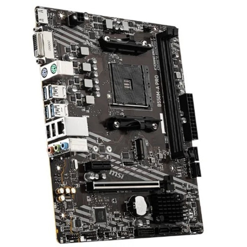Фото  MSI B550M-A PRO Soc-AM4 AMD B550 2xDDR4 mATX AC`97 8ch(7.1) GbLAN RAID+DVI+HDMI
