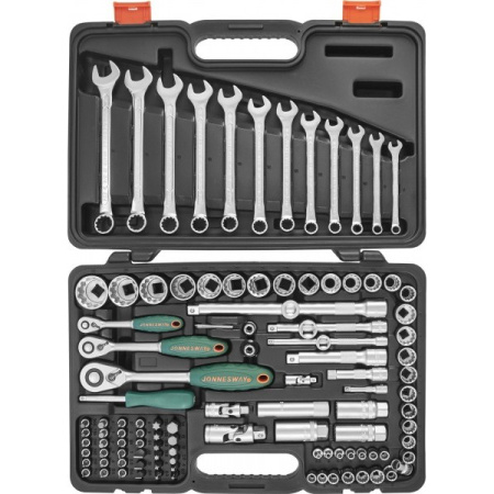 Фото  JONNESWAY (S68H5234111S) Набор инструмента универсальный 1/4", 1/2"DR Super Tech, 111 предметов