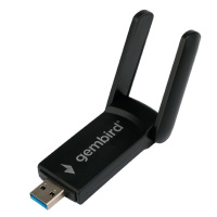 Фото  Gembird Сетевой адаптер WiFi+Bluetooth 1.3 Гбит, двухдиап. с антеннами, USB,802.11b/a/g/c/ac,RTL8822 (WNP-UA-020)