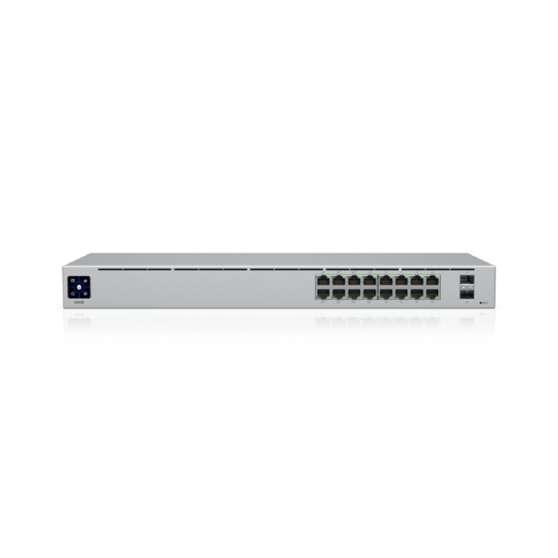 Фото  UBIQUITI USW-16-POE PoE-коммутатор в стойку, 16х 1G RJ45, 2х SFP, раздача 42 Вт 