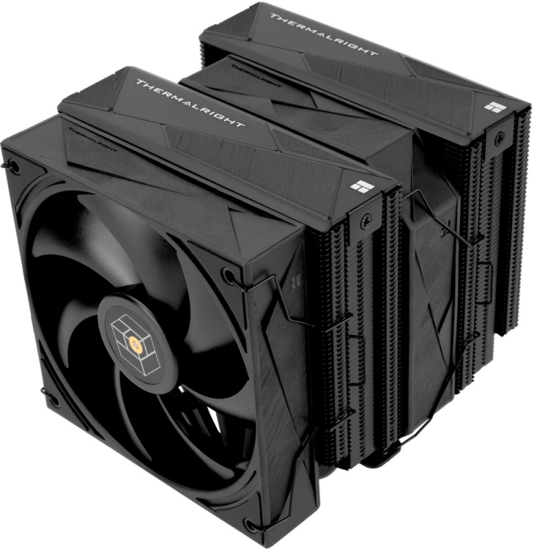 Фото  Thermalright Кулер Royal Pretor 130 Black LGA115X/1200/1700/1851/2011/2066 (1x120mm + 1x130mm PWM Fan, медное основание, 6 тепл. трубок 6мм) / TRRP130