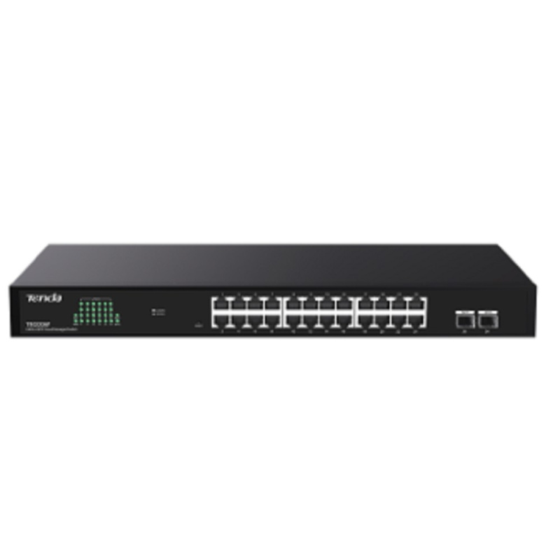TENDA TEG2226F Коммутатор облачный управляемый  24x1 Гбит с  SFP 2x1 Гбит с  установка в стойку  мет