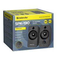 Фото  Defender SPK-190 черный, 8 Вт, питание от USB [65190]