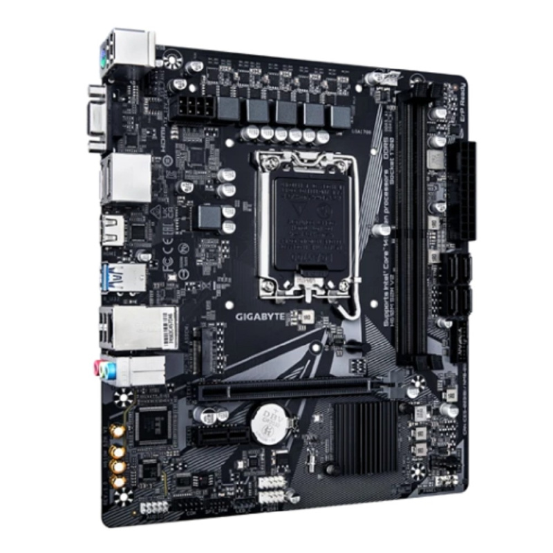 Фото  Gigabyte H610M S2H V2 Soc-1700 Intel H610 2xDDR5 mATX AC`97 8ch(7.1) GbLAN+VGA+HDMI+DP
