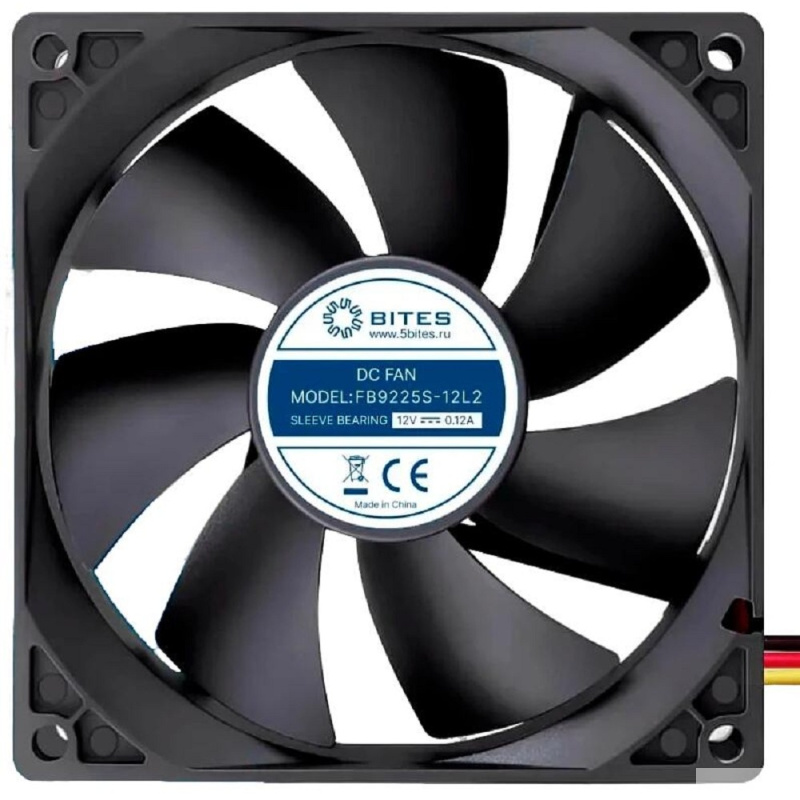 Фото  5bites Вентилятор FB9225S-12L2 92X25 / SLEEVE / 1800RPM / 2P
