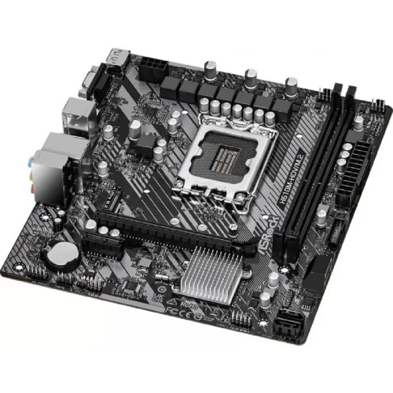Фото  ASROCK H610M-HDV/M.2 R2.0, LGA 1700, Intel H610, mATX, Ret