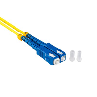 Фото  Rexant (50-2110-1) Патч-корд оптический одномодовый (SM) 9/125 OS2 разъемы zip-cord SC/UPC-SC/UPC 3мм Duplex LSZH 1м желтый