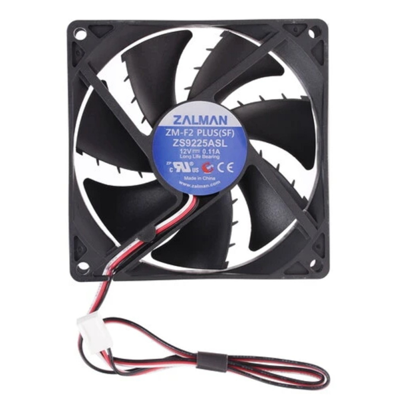 Фото  Case fan ZALMAN  ZM-F2 PLUS (SF) Fan for m / tower (3пин, 92x92x25mm, 20-23дБ, 1500об / мин)