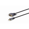 Фото  Кабель HDMI-DVI Cablexpert CC-HDMI-DVI-4K-6, 19M/19M, single link, 4K, медь, нейлоновая оплетка, метал.разъемы, 1.8м, черный, коробка