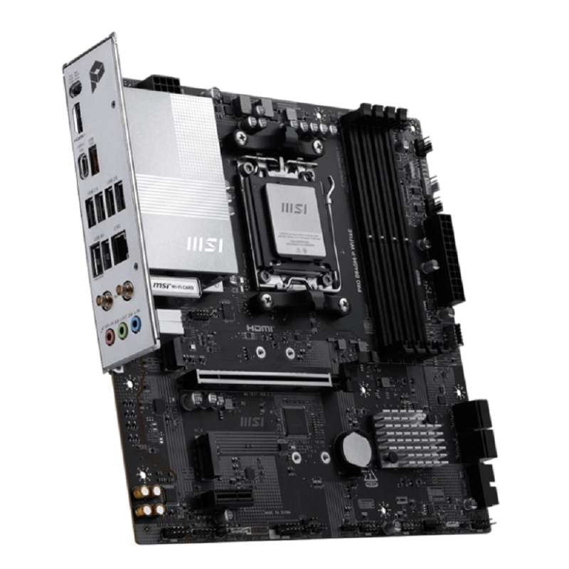 Фото  Материнская плата MSI PRO B840M-P WIFI6E SocketAM5 AMD B840 4xDDR5 ATX AC`97 8ch(7.1) 2.5Gg RAID+HDMI