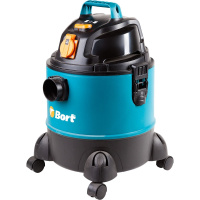 Фото  Bort BSS-1220-Pro Пылесос строительный [98291797] { 1250 Вт, вместимость 20 л, 36 л/сек, 4,5 кг, набор аксессуаров 10 шт }