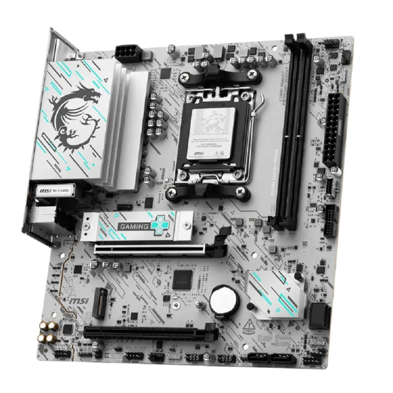 Фото  MSI B840M GAMING WIFI6E {SocketAM5 AMD B840 2xDDR5 mATX AC`97 8ch(7.1) 2.5Gg RAID+HDMI+DP}