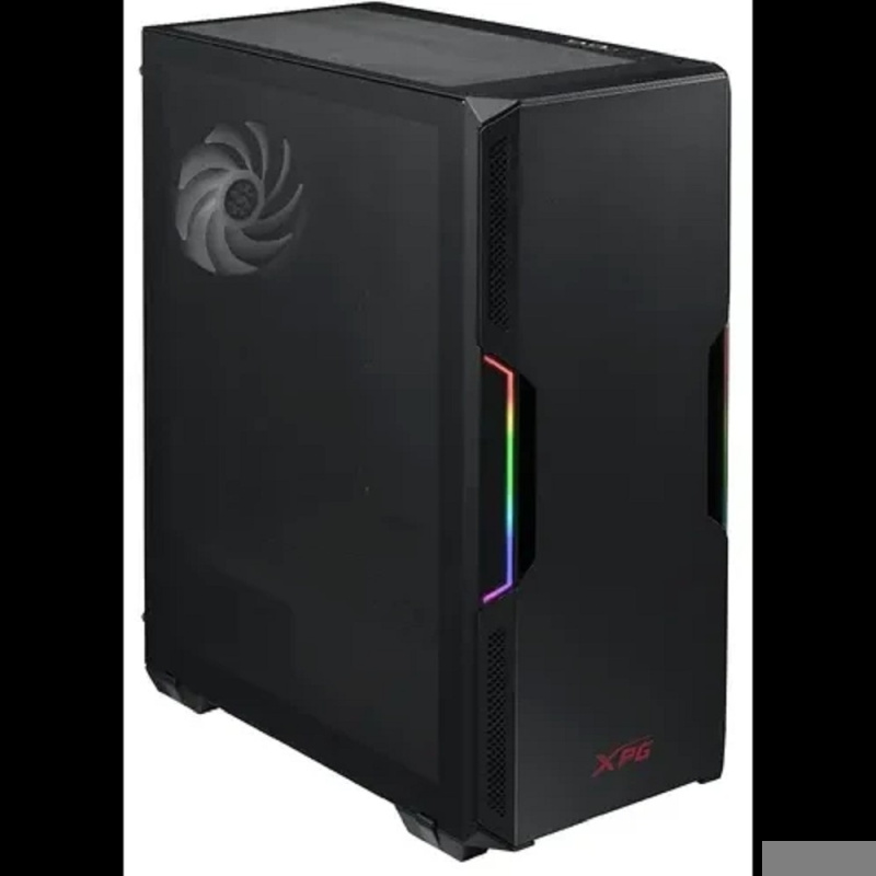 XPG STARKER BLACK (STARKER-BKCWW) (Midi-Tower  черный  TG  120mm ARGB fan + 120mm fan)