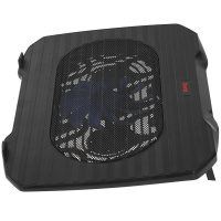 Фото  BURO Подставка для ноутбука 15.6"357x265x33mm 1xUSB 1x 140mmFAN 345г металлическая сетка/пластик черный (BU-LCP156-B114)