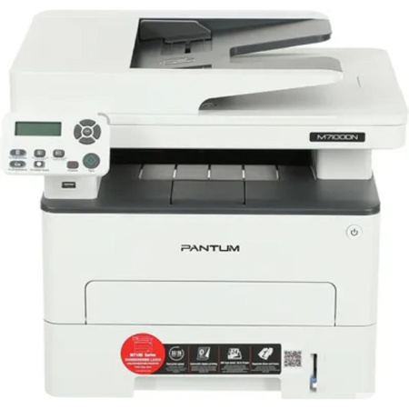 Фото  Pantum M7100DN МФУ лазерное ЧБ, А4, P/C/S, 33 ppm (max 60000 p/mon), 525 MHz, 1200x1200 dpi, 256 MB RAM, PCL/PS, Duplex, ADF50, paper tray 250 pages, 