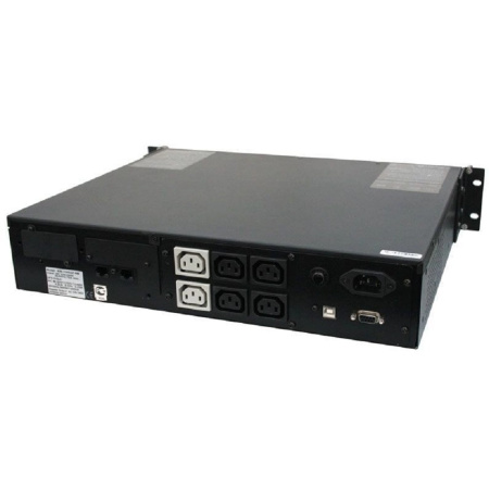 Фото  PowerCom King Pro RM KIN-1500AP LCD (2U) ИБП {Line-Interactive, 1500VA/1200W, Rack, 6х С13, Serial+USB, SmartSlot, RS-232} (1152600)