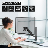 Фото  ExeGate EDM1-3410-02G (газовая пружина, VESA 75x75, 100x100, макс.нагрузка 10 кг, наклон -90°/+90°, поворот -90°/+90°, вращение 360°, 2 способа крепле