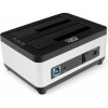 Фото  AgeStar 3UBT8 (SILVER) Док станция для HDD 2.5"/3.5" SATA clone, USB3.0, пластик+алюминий, серебристый,