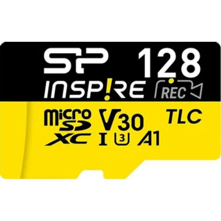 Фото  Micro SecureDigital 128GB Silicon Power U3,V30,A2,Inspire,DDR200 W/A SP128GBSTXLA2V1N